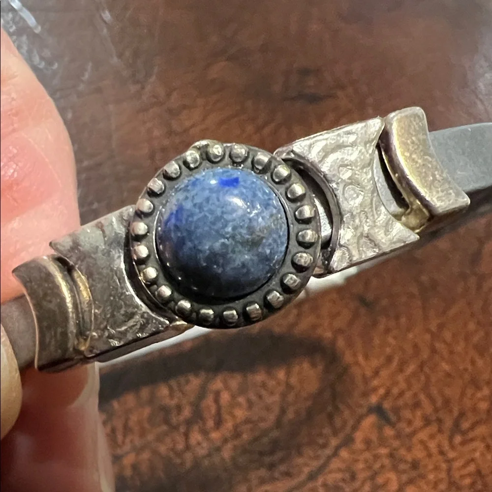 Silver and Blue Stone Bracelet Cindy Shafer - Picture 6 of 6